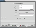 Filter applying dialog